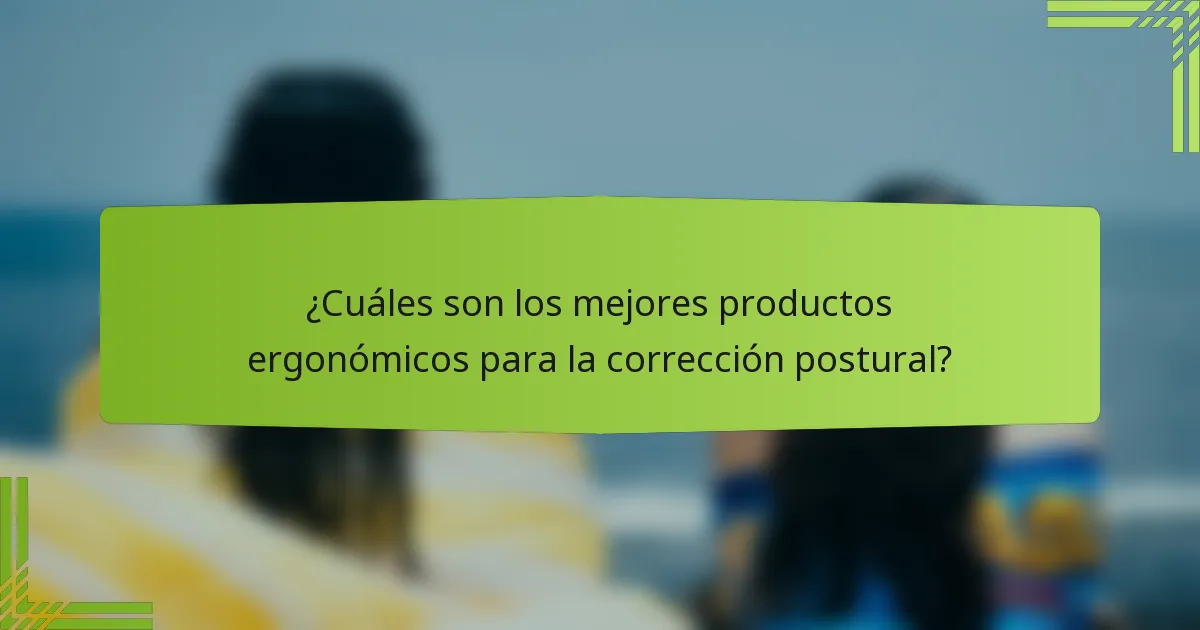 ¿Cuáles son los mejores productos ergonómicos para la corrección postural?